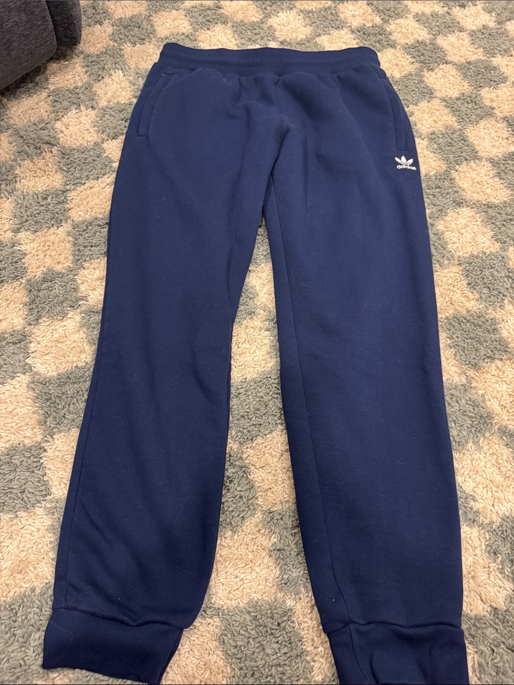 adidas Men’s Navy Trefoil Jogger Sweatpants XL